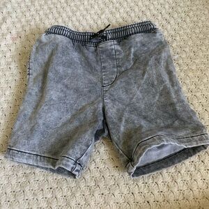 Grey denim shorts